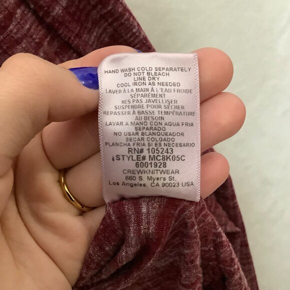 Bobeau Collection Long Cardigan Sweater Women Small Red USA Made Ribbed - Picture 4 of 8